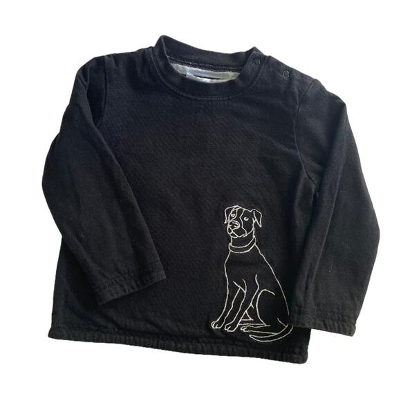 Janie and Jack Boy Best In Snow Reversible Dog Long Sleeve Top Size 6-12Months‎ - Picture 1 of 7